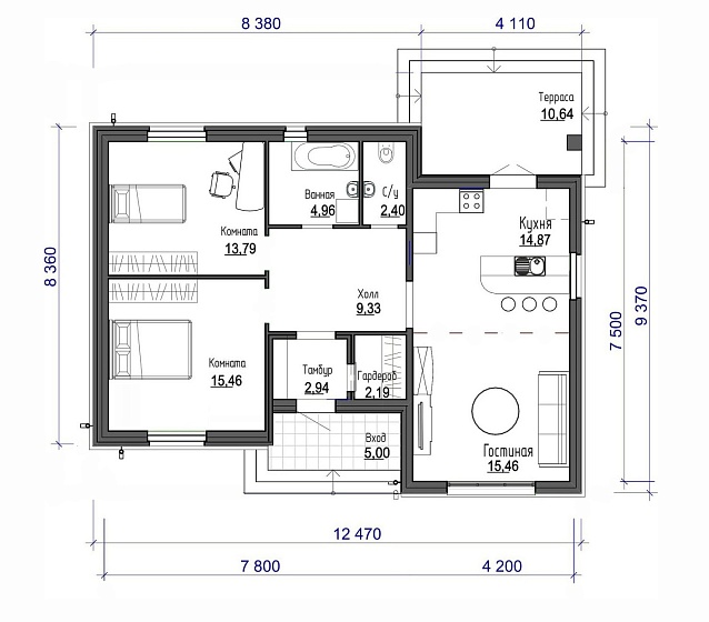 Комплект каркаса Белар, 81 кв.м