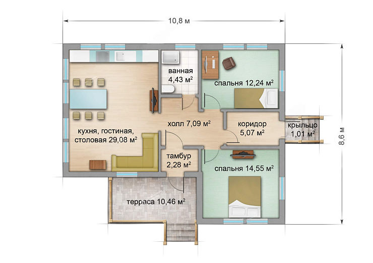 Комплект каркаса Вешкелица, 85 кв.м